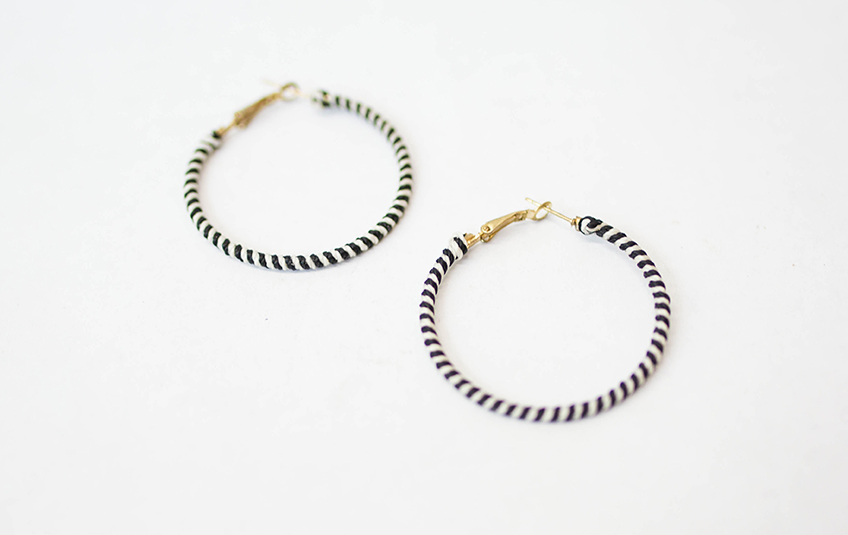 Thread Hoop Earrings