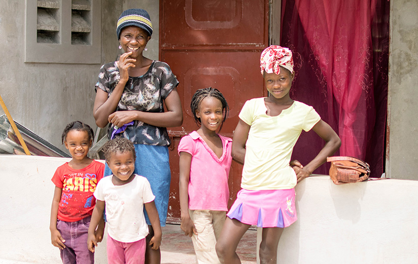 Rosie's Boutique artisan Micheline and her children