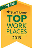 Minneapolis Star Tribune Top Work Places 2019 Logo